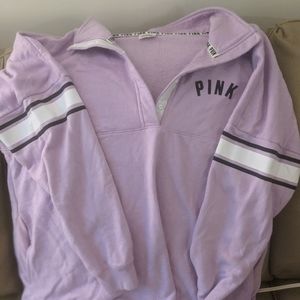 Pink 1/4 Snap Sweatshirt